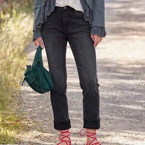 NWT Driftwood Audrey Straight Toujours Jeans Dark Night Size 28